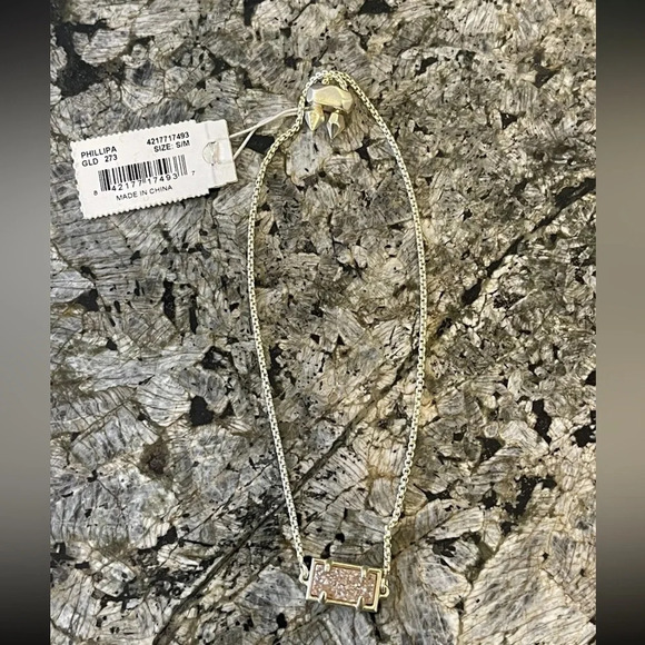 kendra scott Phillipa Gold Chain Bracelet sands drusy - Picture 1 of 1